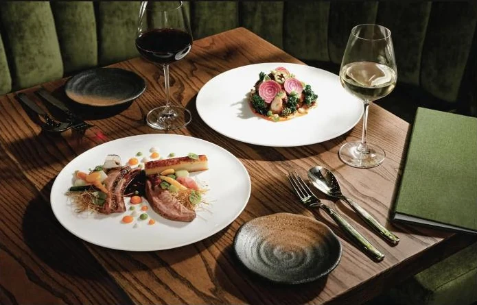 Curated table setting at FRANK